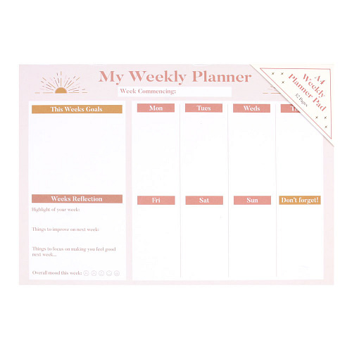 Good Vibes A4 Weekly Planner